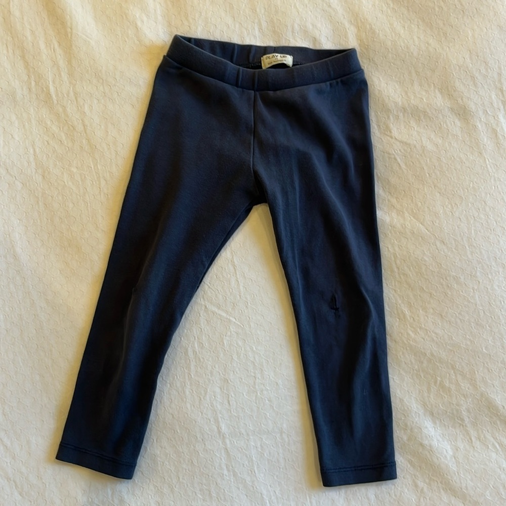 Play Up Unisex Leggings, Navy, Size 3T